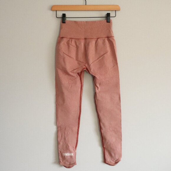 Gymshark Studio Women's Blush Seamless Embroidered Activewear High Rise Leggings - Picture 2 of 10